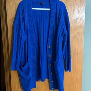 Torrid Royal Blue Button-Up Cardigan